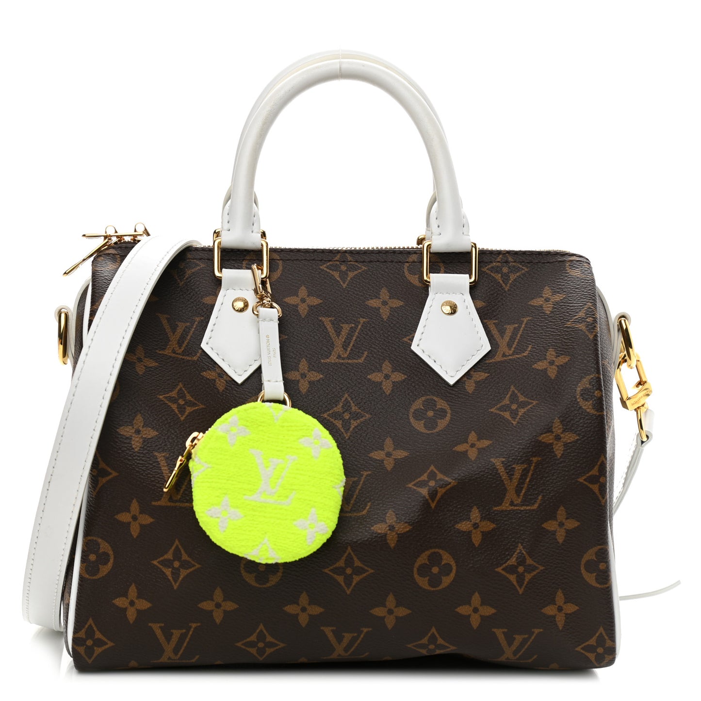Monogram LV Match Speedy Bandouliere 25 White