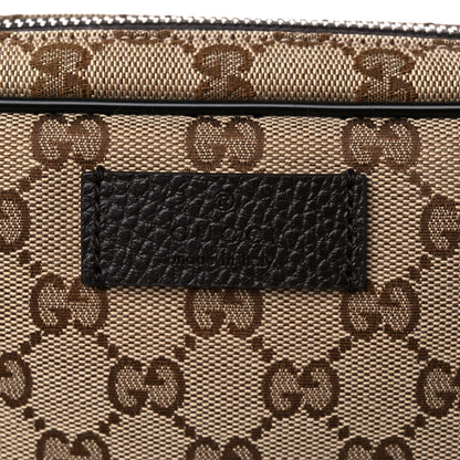 Gucci Monogram Dollar Calfskin Belt Bag Beige Ebony Testa di Moro Marrone Scuro 10 of 10