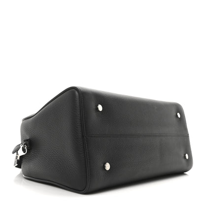 The Row Grained Calfskin Bowling Bag Two Black 4 of 9