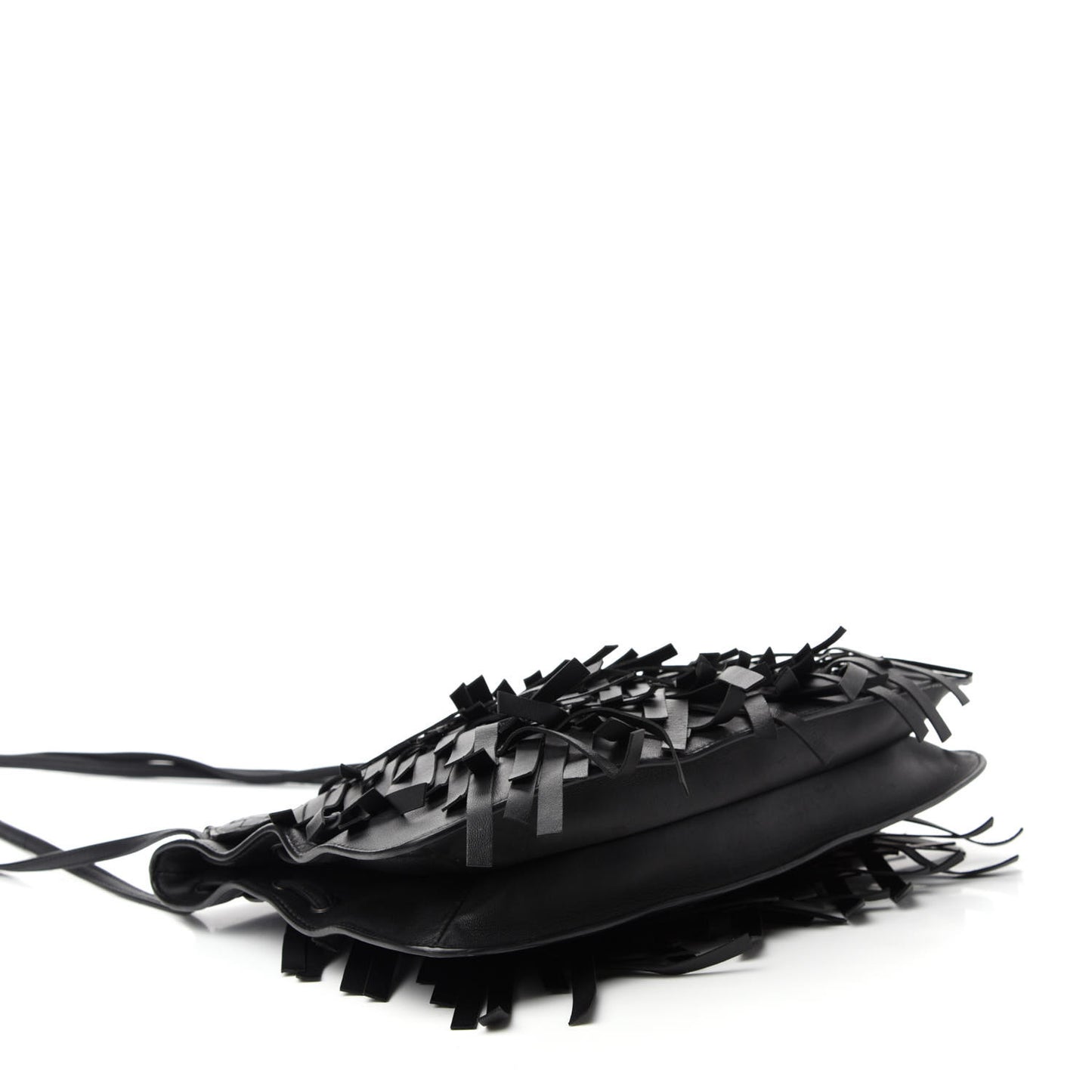 Nappa Intrecciato Palio Fringe Messenger Black