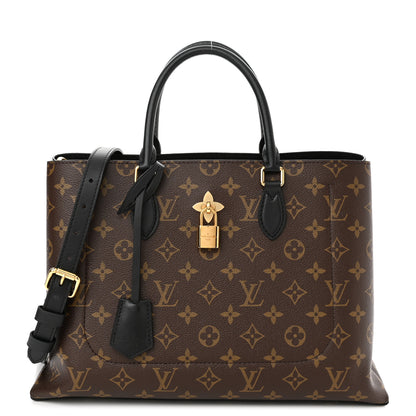 Louis Vuitton Monogram Flower Tote Black 1 of 10