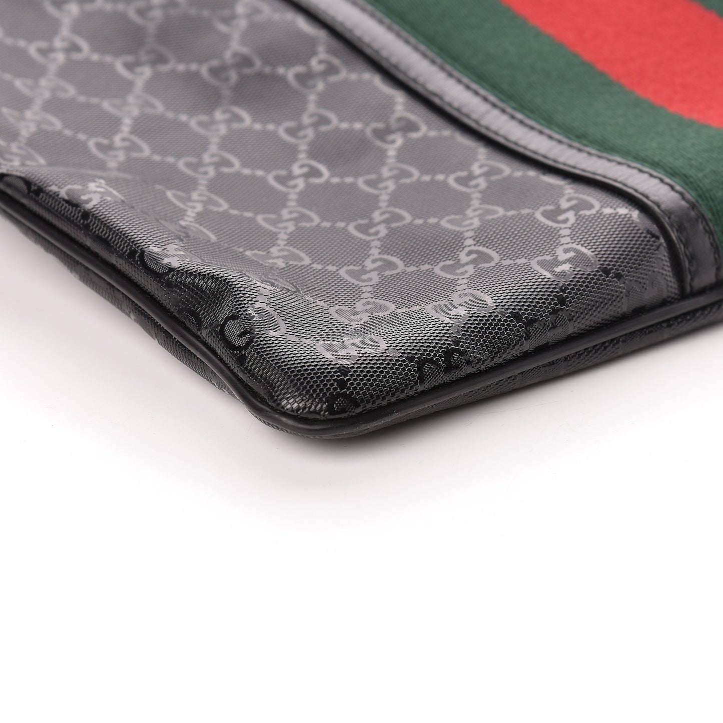 Imprime Monogram Web Medium 500 by Gucci Flat Messenger Bag Black