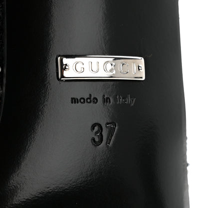 Gucci Tela Retino Kid Scamosciato Crystal GG Monogram Square Demi Boot 37 Black 7 of 8
