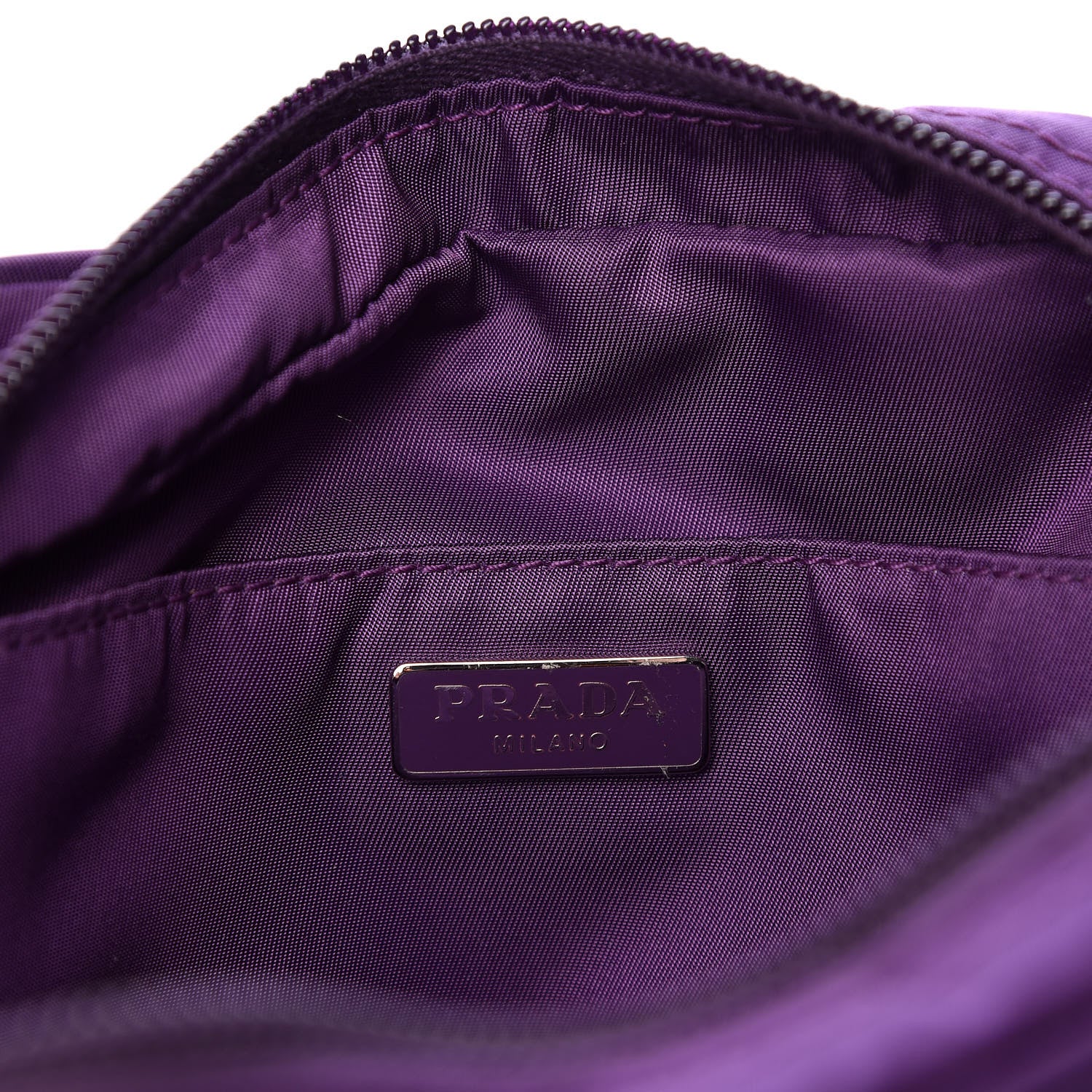 Prada Tessuto Nylon Saffiano Cosmetic Pouch Ciclamino 5 of 8
