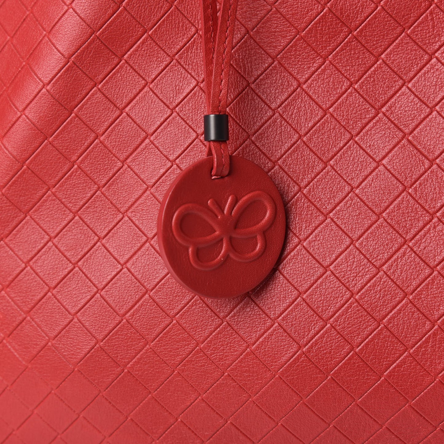Calfskin Intrecciomirage Tote Red