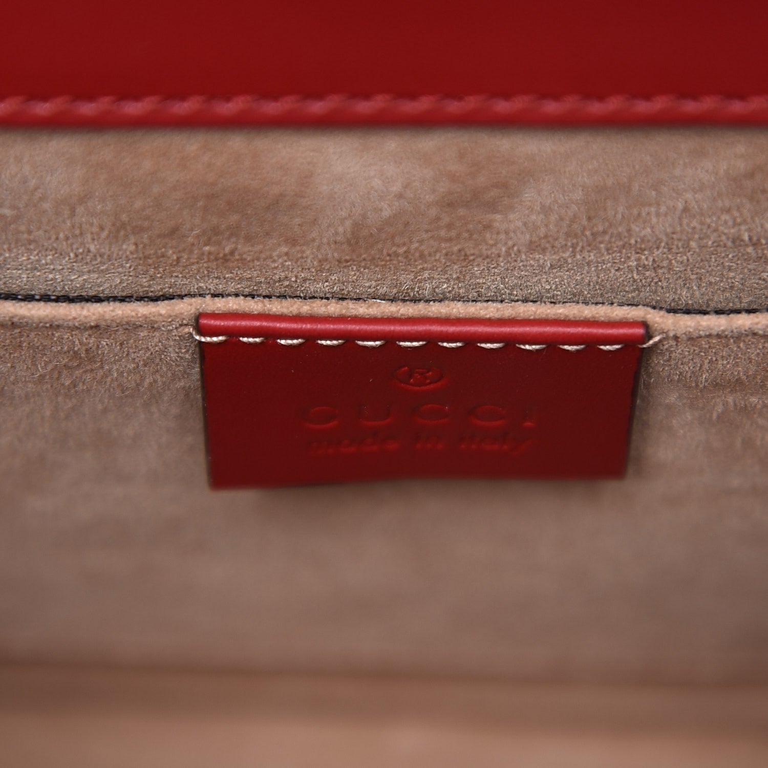 Gucci Calfskin Mini Sylvie Top Handle Bag Hibiscus Red 8 of 10