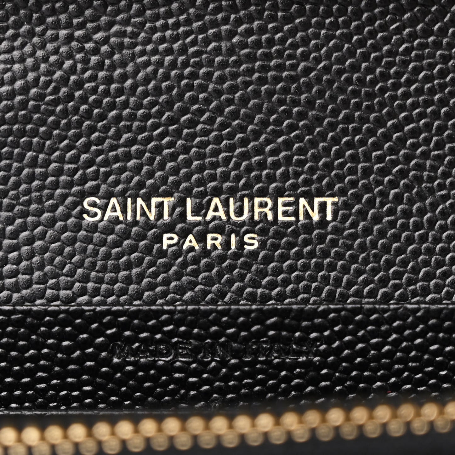 Grain De Poudre Matelasse Chevron Monogram Chain Wallet Black