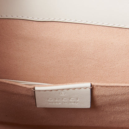 Gucci GG Supreme Monogram Moon Calfskin Small Padlock Tote Beige Ebony Mystic White 8 of 8