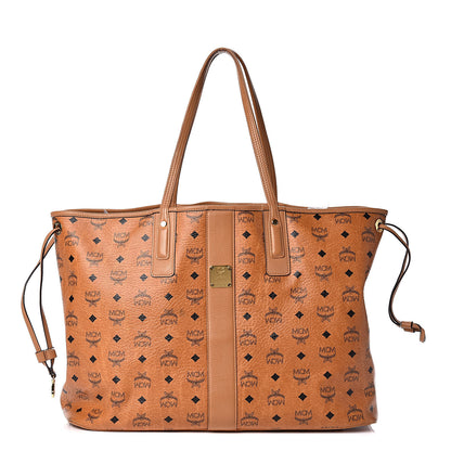 MCM Visetos Large Liz Reversible Shopper Tote Cognac 1 of 15