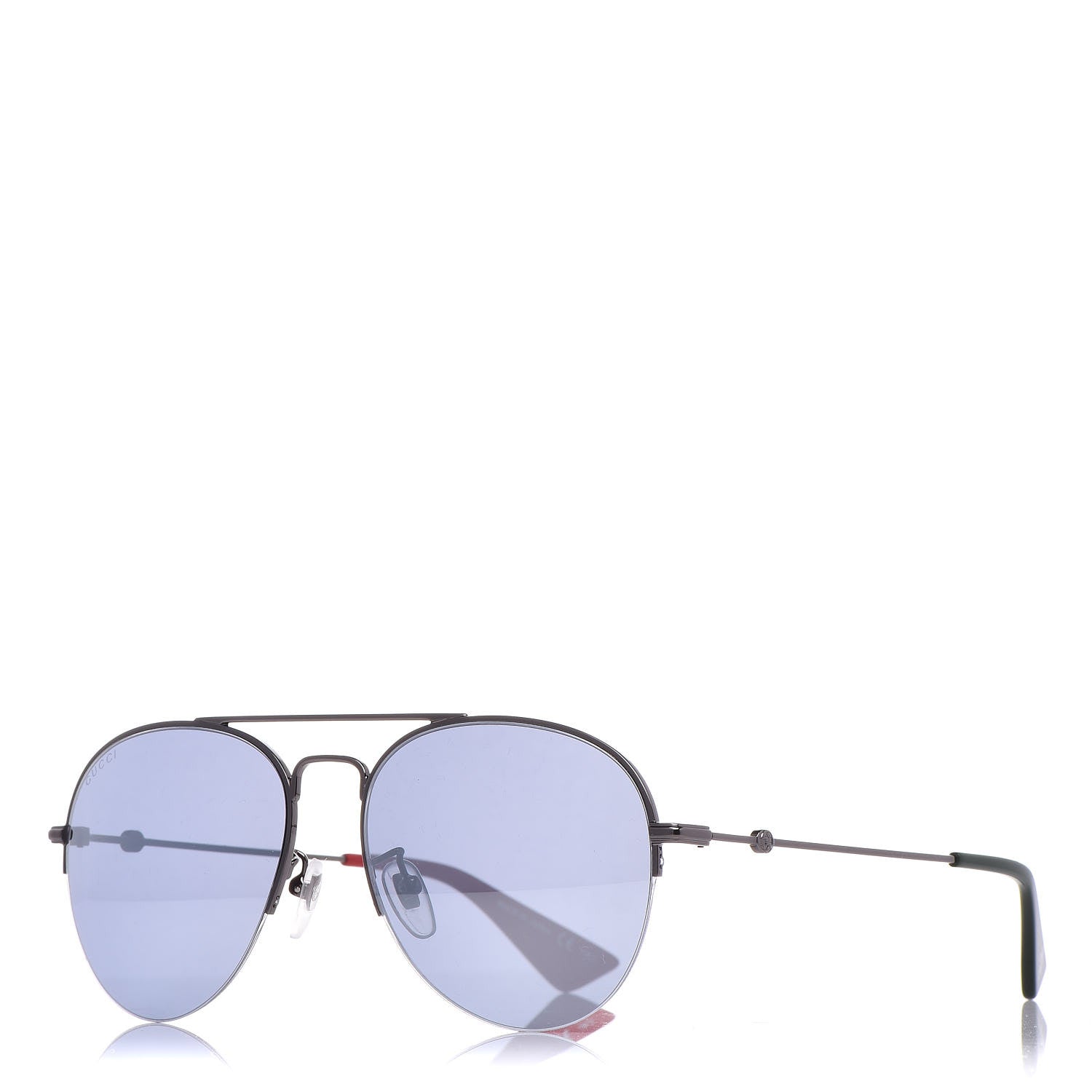 Gucci Aviator Sunglasses GG0107/S Green Red 1 of 7