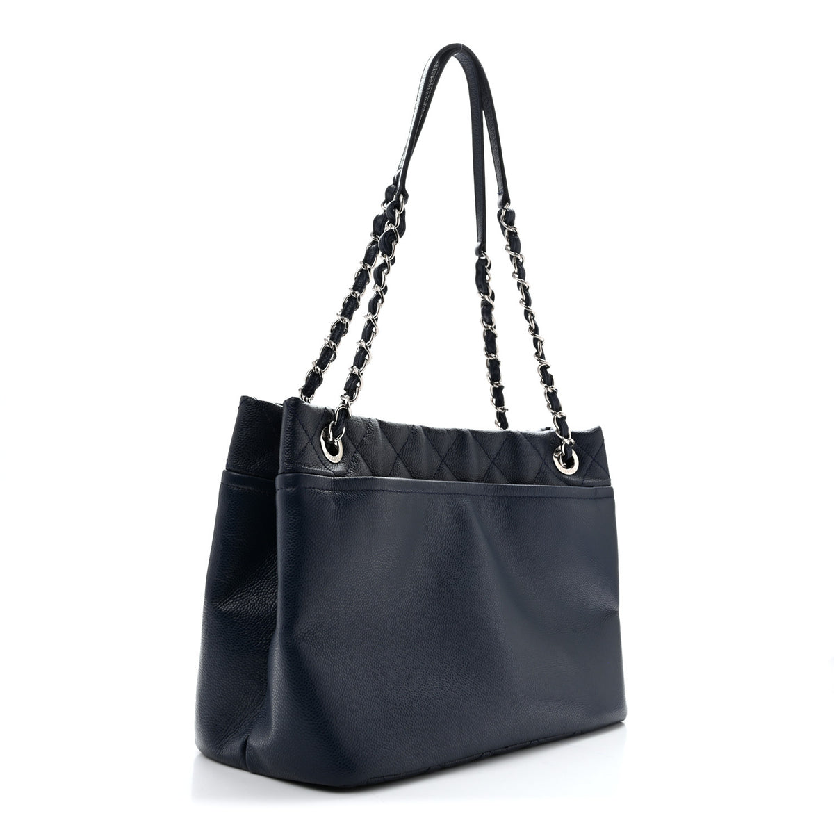 Chanel Caviar Timeless CC Soft Tote Navy Blue 3 of 13