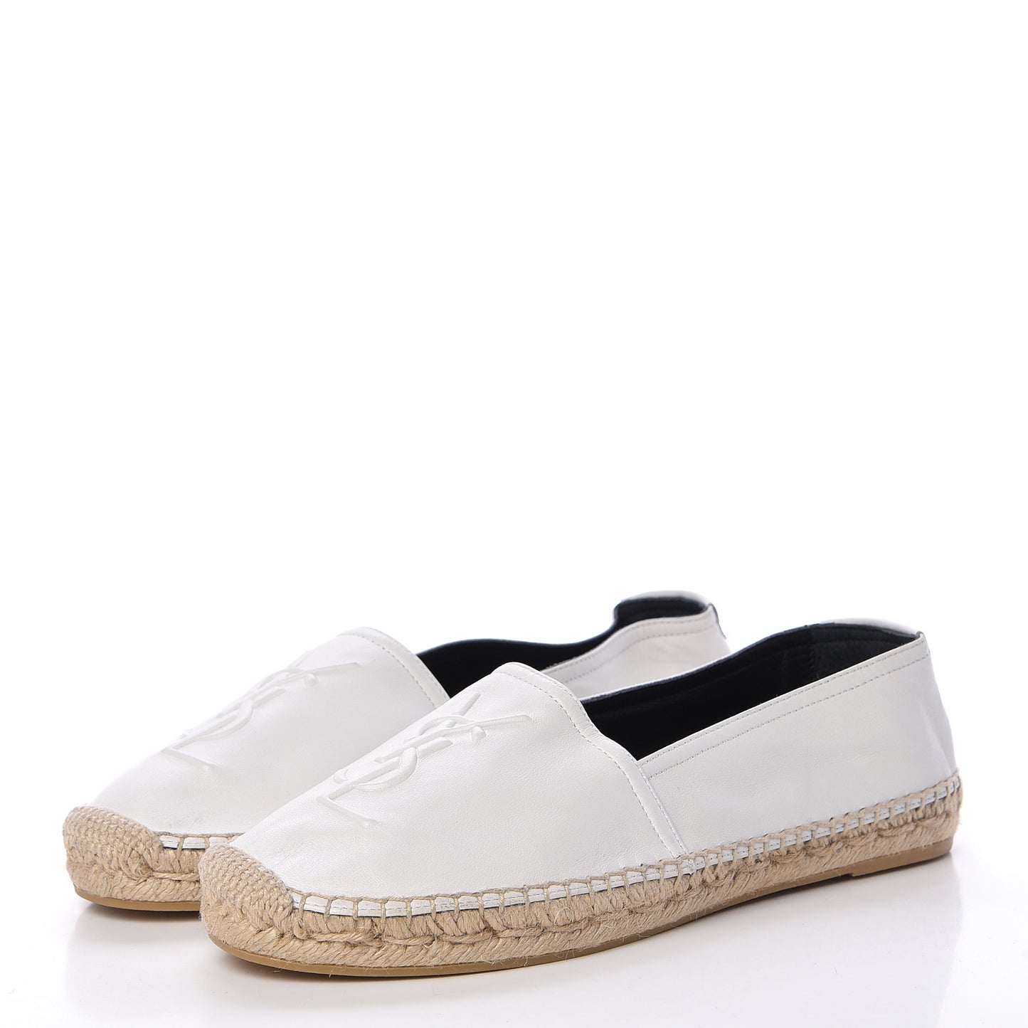 Lambskin Monogram Espadrilles 39.5 White