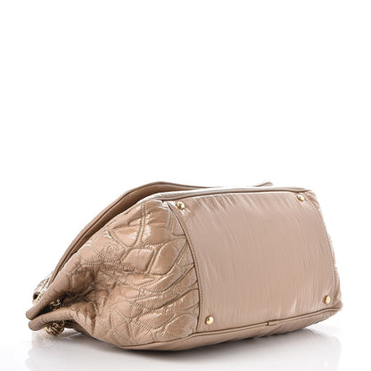 Chanel Vinyl Rodeo Accordion Flap Bag Beige 4 of 7
