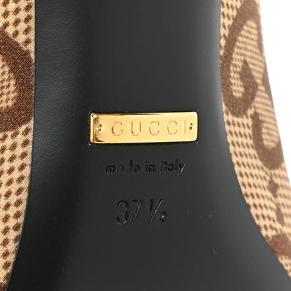 Balenciaga X GUCCI Jersey Maxi GG Monogram Crepe Knife Booties 37.5 Camel Ebony 6 of 8