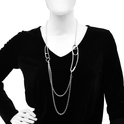 Hermes Sterling Silver Chaine d'Ancre Punk Long Necklace 2 of 5