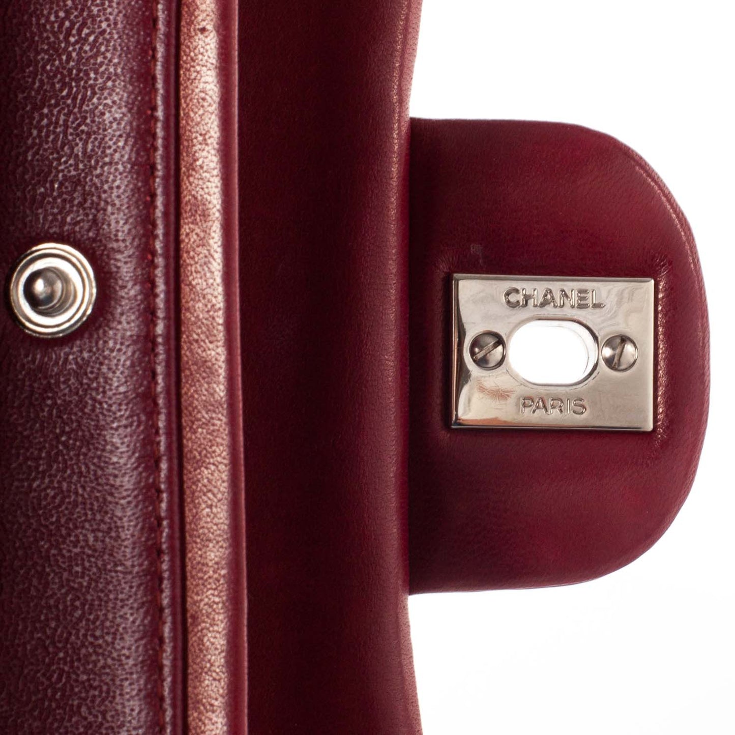 Patent Medium Double Flap Red