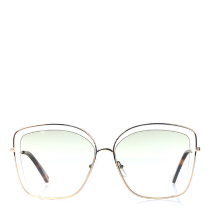 Chloe Poppy Cutout Square Sunglasses CE133S Havana Brown 2 of 4