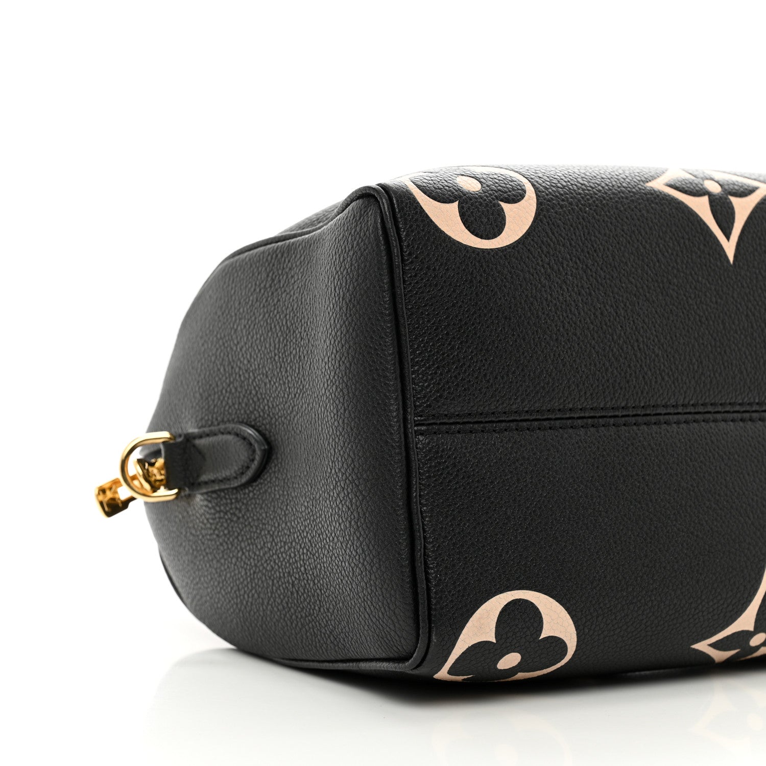 Louis Vuitton Empreinte Monogram Giant Speedy Bandouliere 25 Black Beige 8 of 9