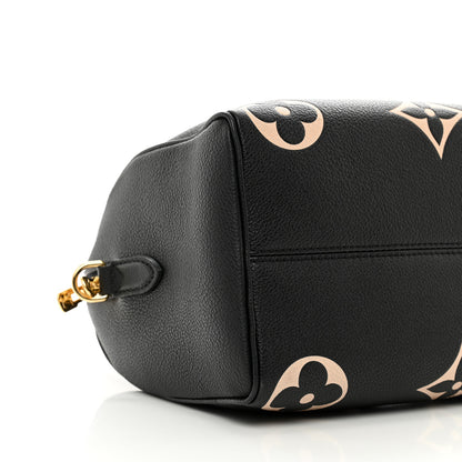 Louis Vuitton Empreinte Monogram Giant Speedy Bandouliere 25 Black Beige 8 of 9