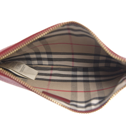 Burberry Signature Grain Calfskin Tassel Peyton Crossbody Clutch Bag Red 4 of 10