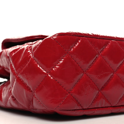 Chanel Shiny Crumpled Calfskin Quilted Wavy CC Hobo Red 9 of 11