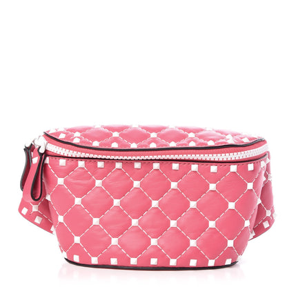 Valentino Garavani Lambskin Free Rockstud Spike Belt Bag Shadow Pink 1 of 6