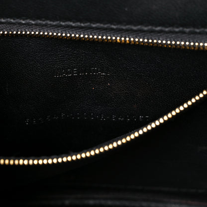 Balenciaga Shiny Calfskin Crocodile Embossed Small Hourglass Top Handle Bag Black 7 of 21