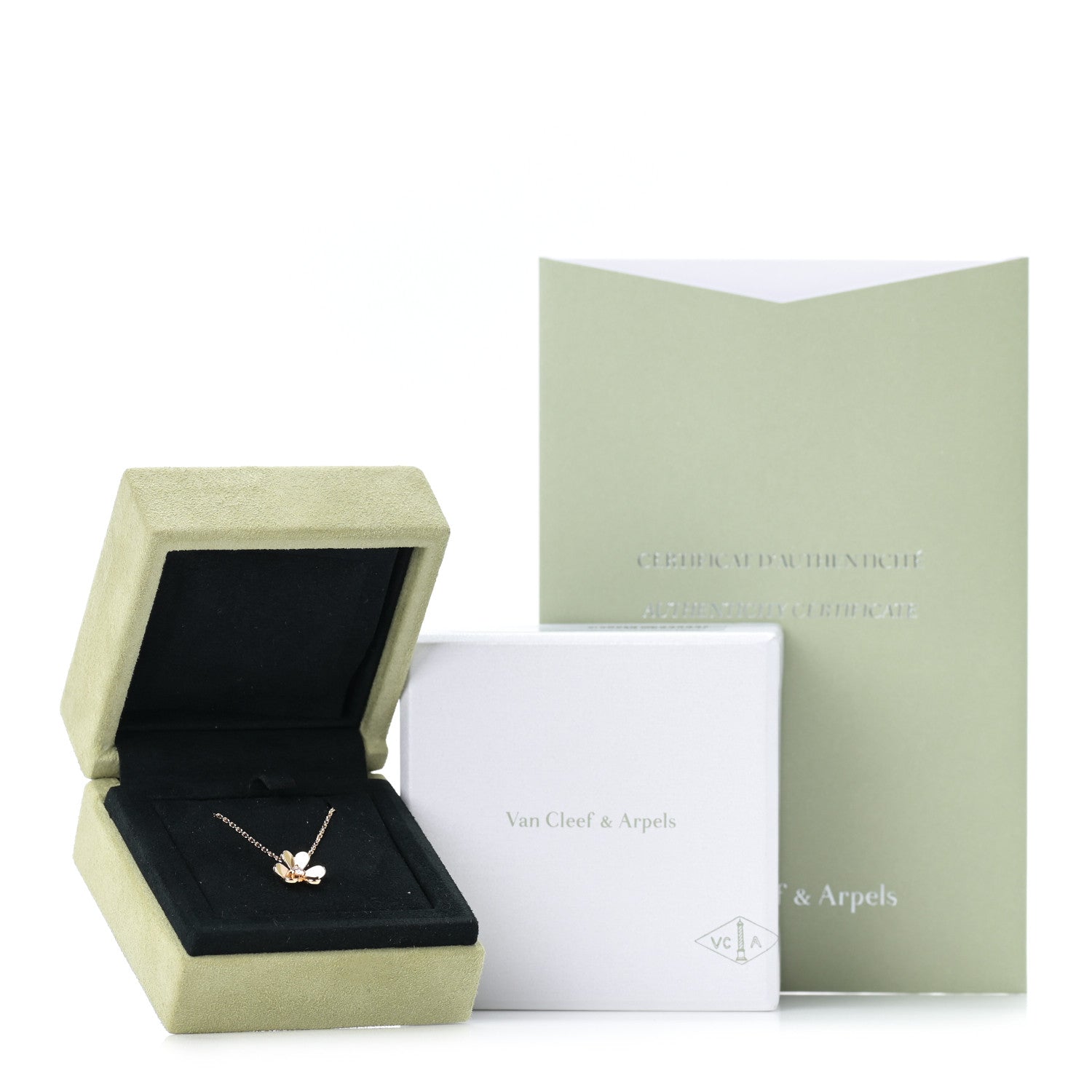 Van Cleef & Arpels 18K Yellow Gold Diamond Mini Frivole Pendant Necklace 7 of 7
