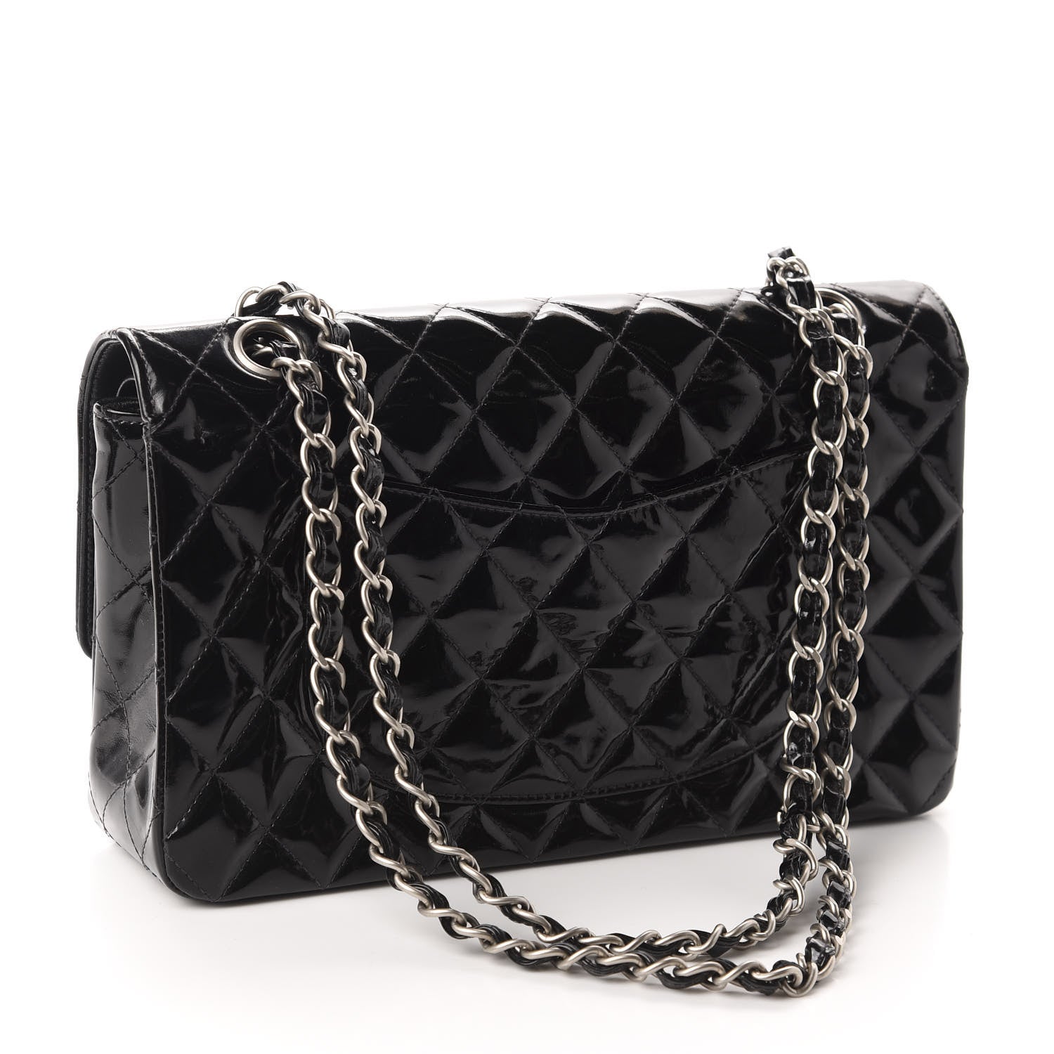 Chanel Patent Quilted Medium Double Flap Black 3 of 18