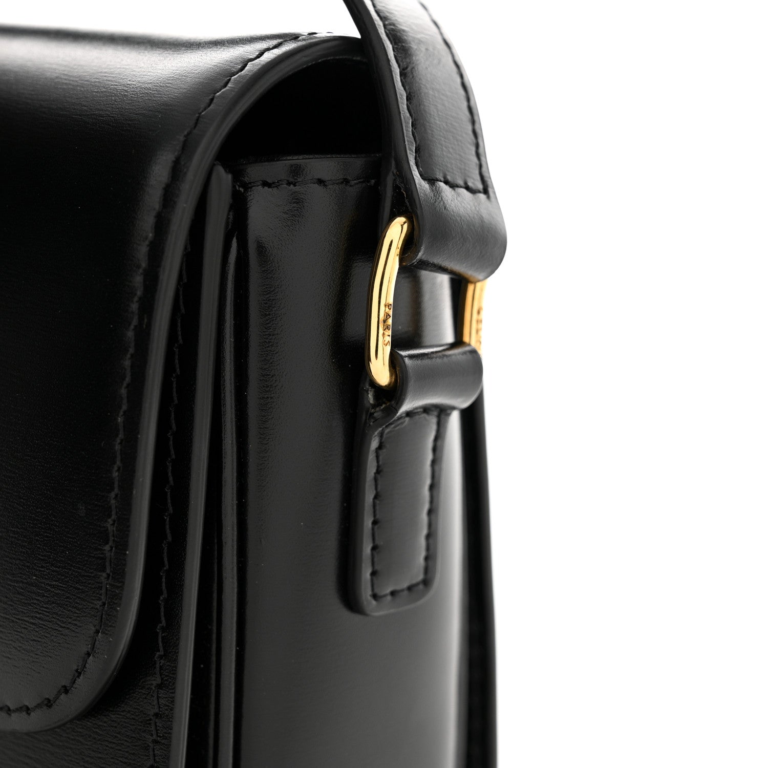 Celine Shiny Calfskin Teen Triomphe Black 13 of 15