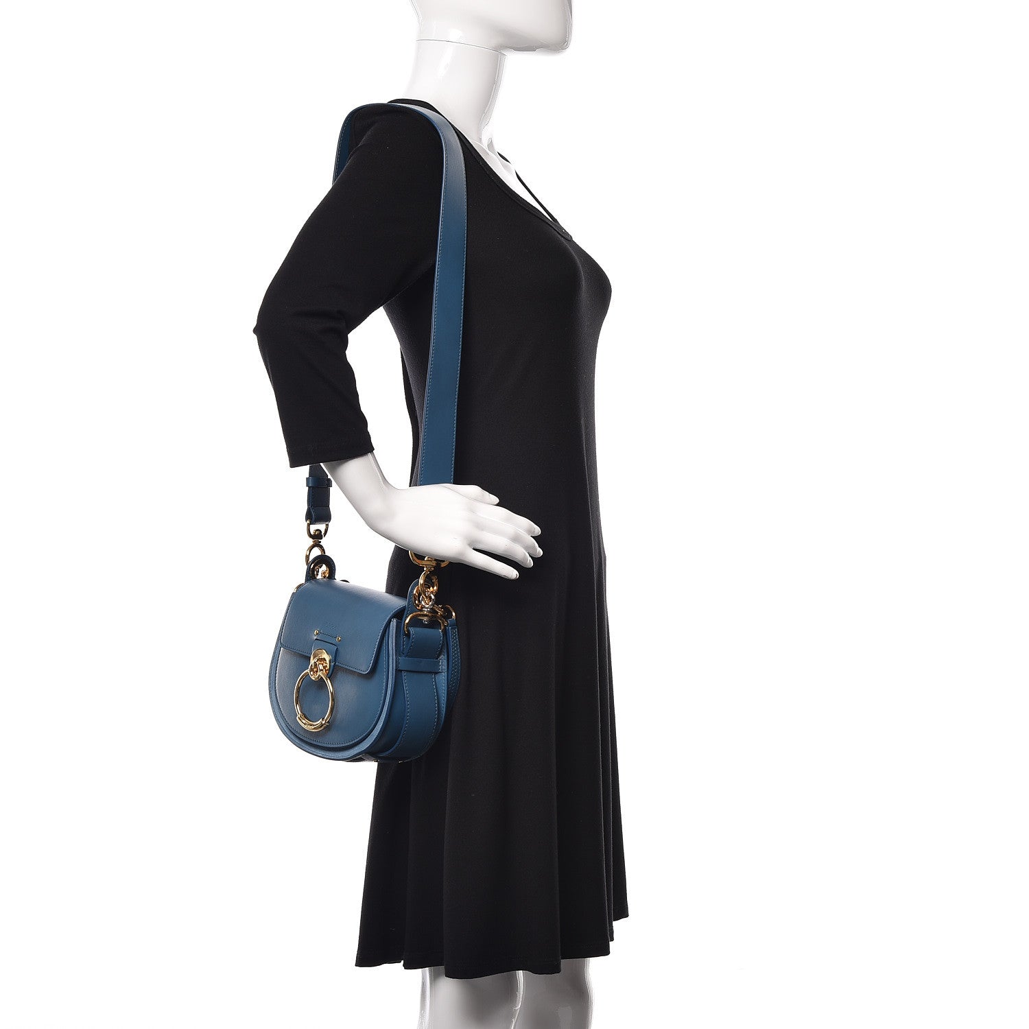 Chloe Calfskin Small Tess Bag Vinyl Blue 2 of 11