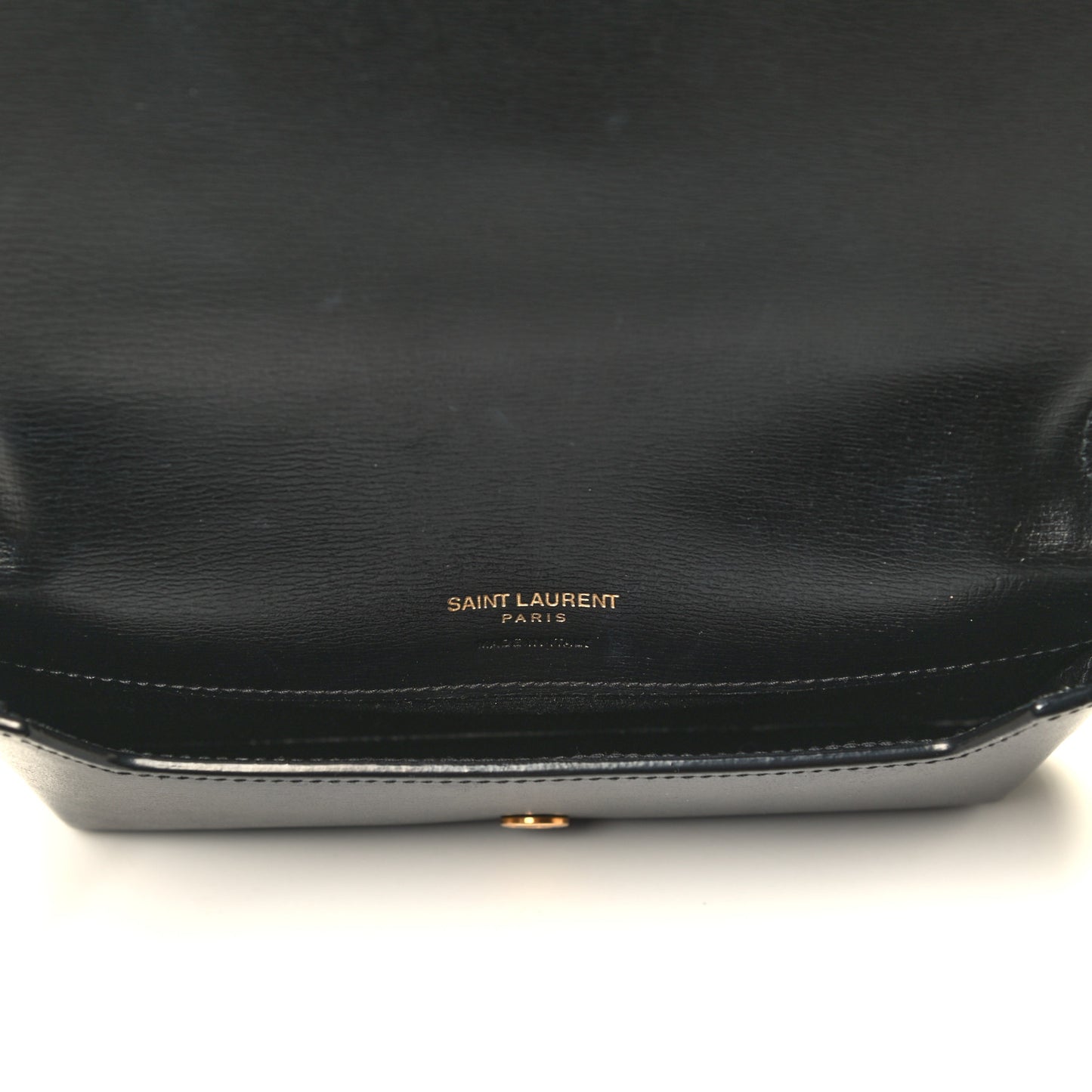 Smooth Calfskin Monogram Phone Holder Crossbody Black