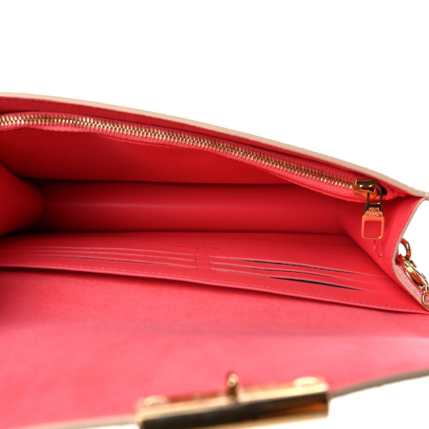 Damier Azur Croisette Chain Wallet Rose Papaye