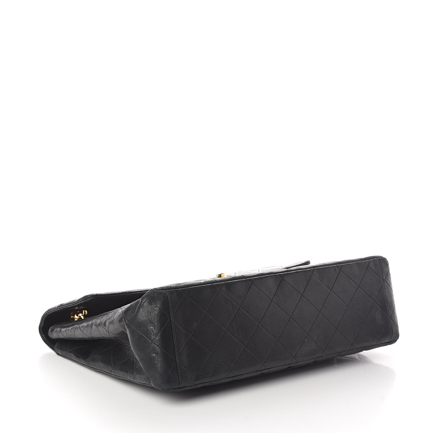 Chanel Lambskin Quilted XL Jumbo Single Flap Black 4 of 12