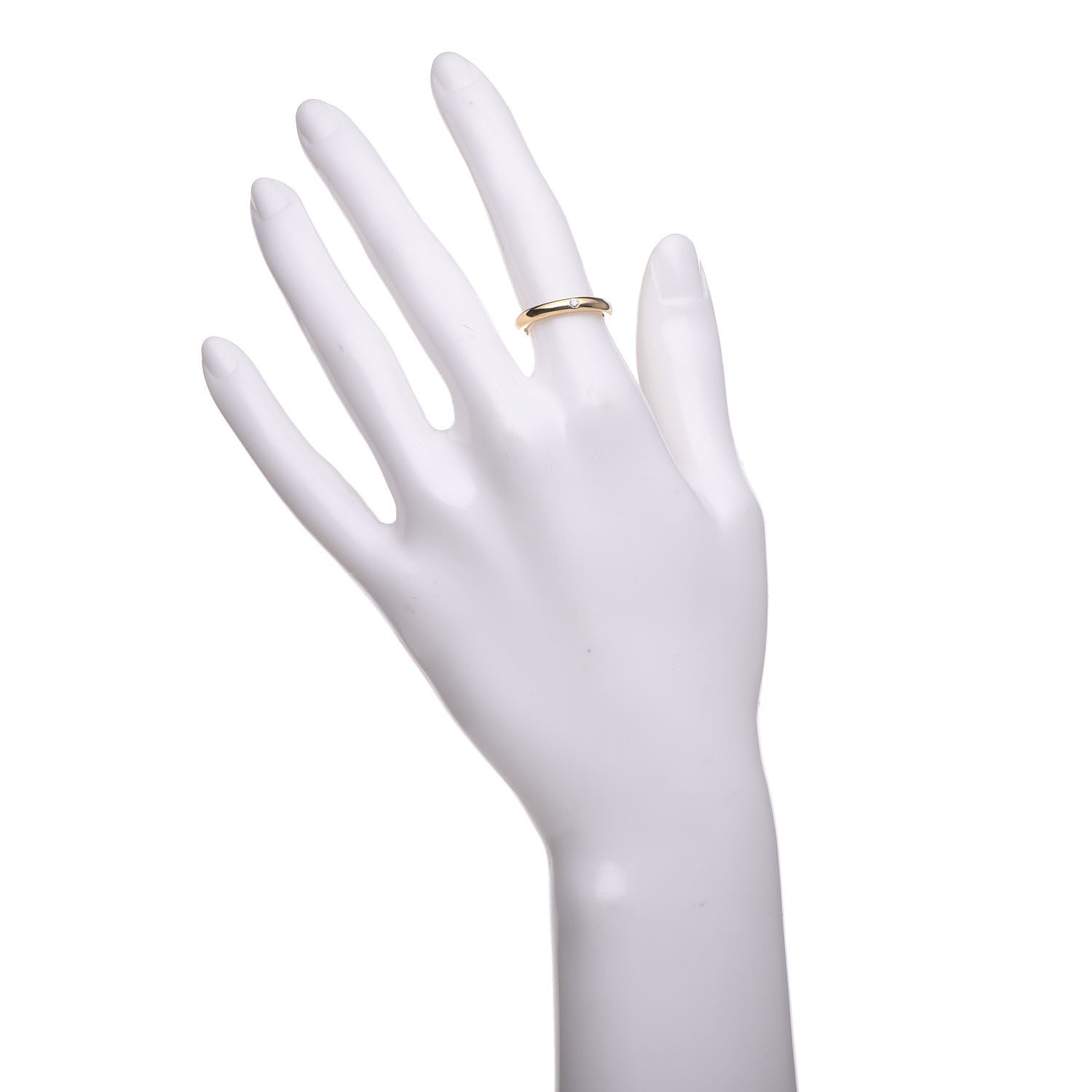 Tiffany 18K Yellow Gold Diamond Elsa Peretti Band Ring 49 5 2 of 5