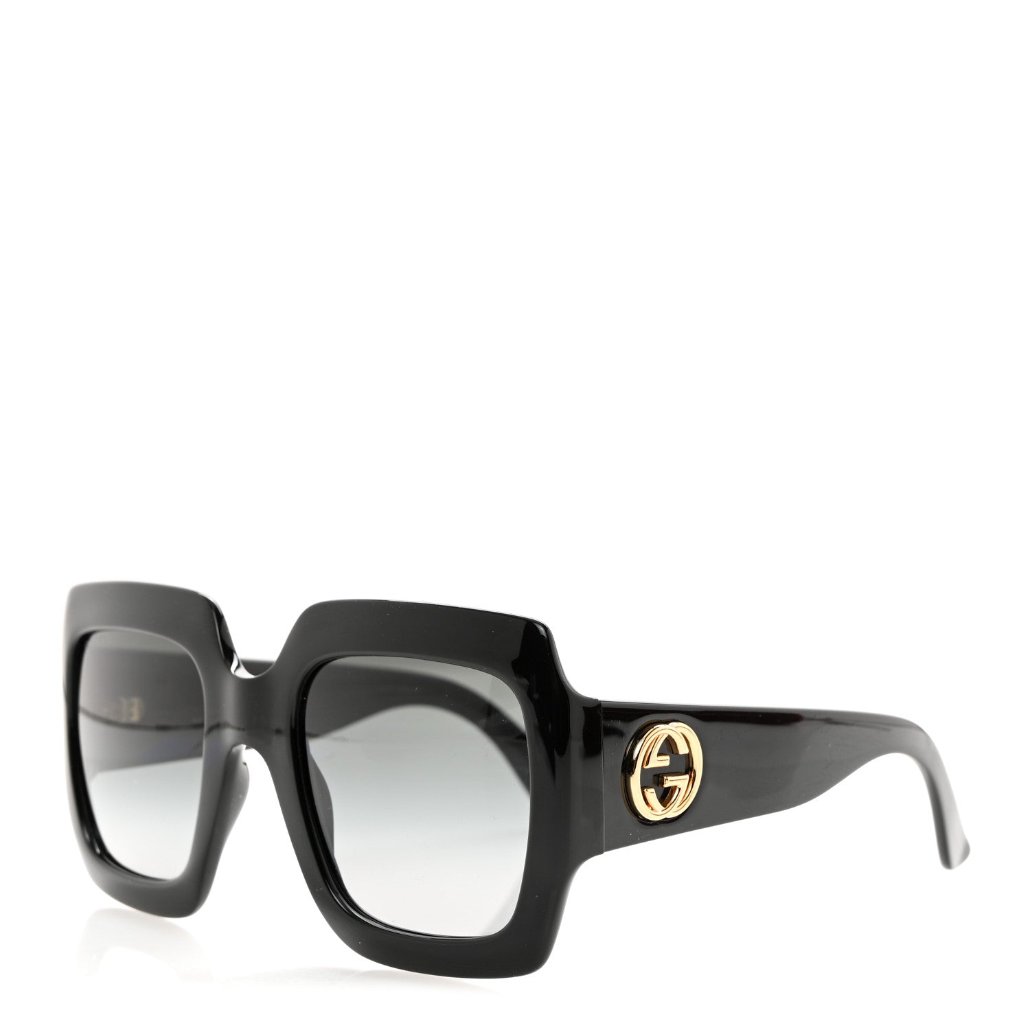 Gucci Acetate Square Frame Sunglasses GG0053S Black 1 of 8