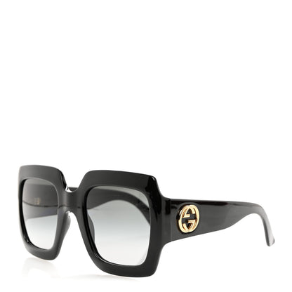 Gucci Acetate Square Frame Sunglasses GG0053S Black 1 of 8