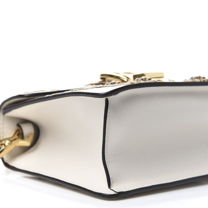 Gucci Calfskin Animal Studs Mini Sylvie Top Handle Bag White 8 of 11