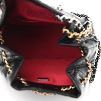 Chanel Aged Calfskin Quilted Small Gabrielle Backpack Black 5 of 10