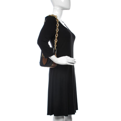 Burberry Derby Calfskin Small Square Buckle Belt Bag Black Tan 2 of 11