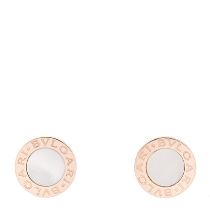 Bulgari 18K Rose Gold Mother of Pearl BVLGARI BVLGARI Stud Earrings 1 of 5