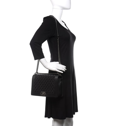 Chanel Calfskin Quilted New Medium Boy Flap Black 2 of 16