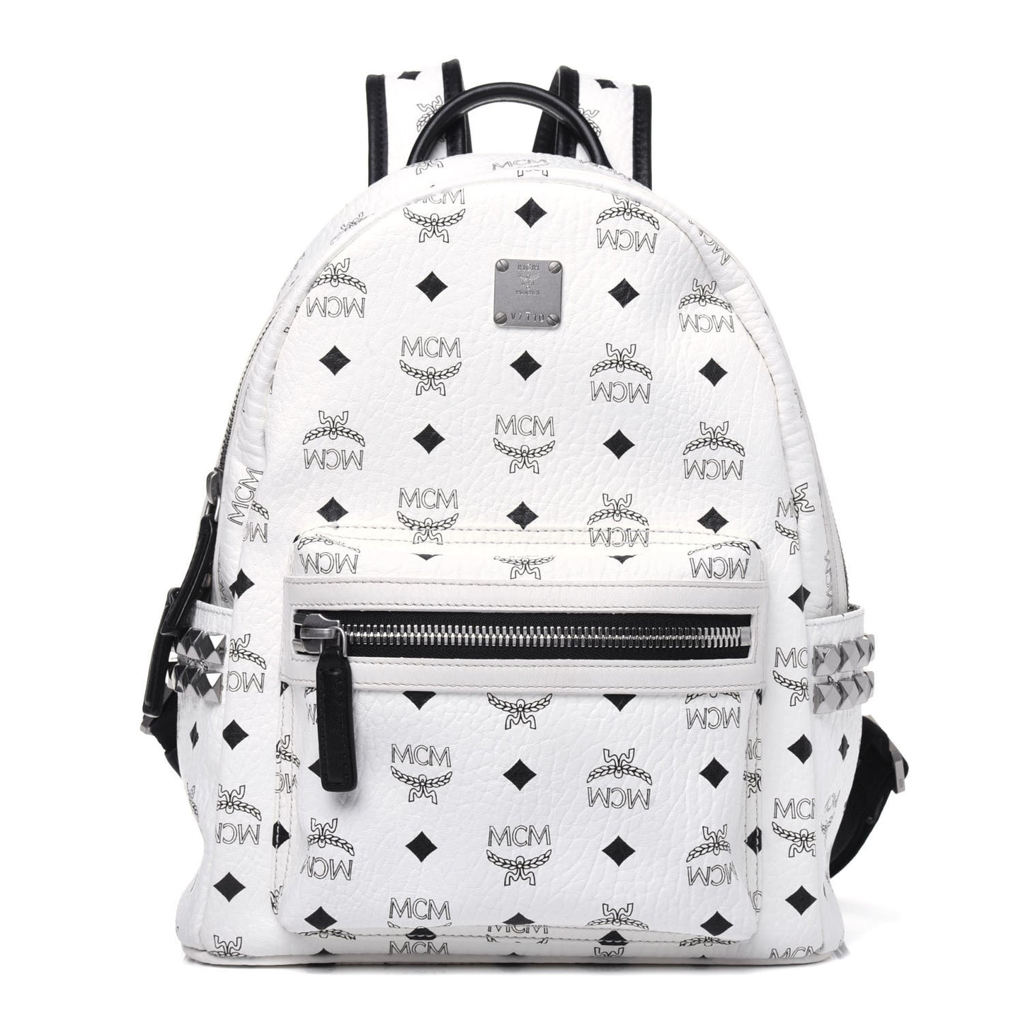 Visetos Small Side Stud Stark Backpack White