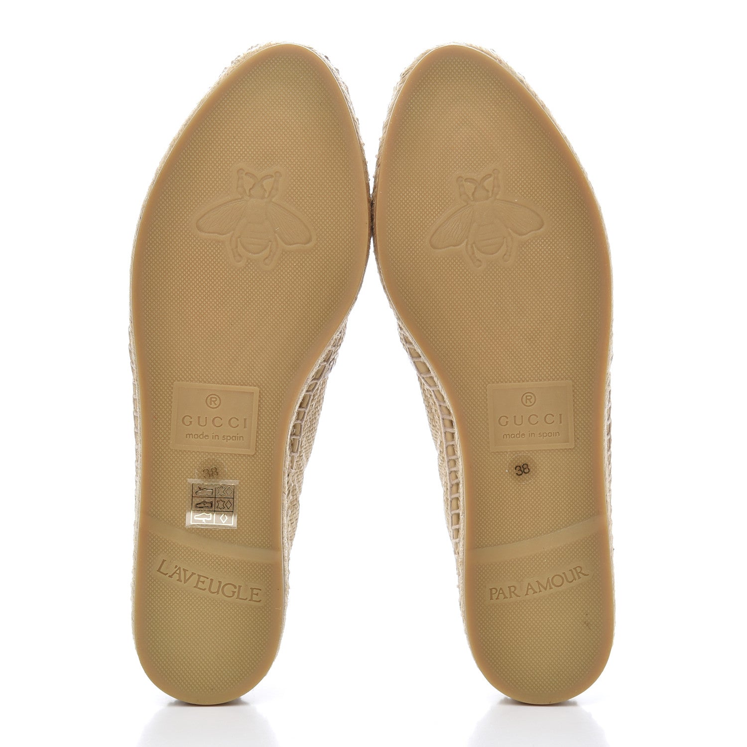 Gucci Straw Elaphe Matelasse GG Marmont Espadrilles 38 Natural Cream Brown 5 of 12