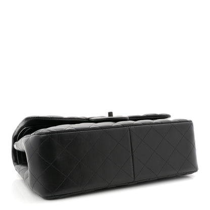 Chanel Lambskin Quilted Jumbo Double Flap So Black 4 of 12