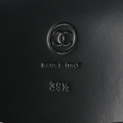 Chanel Calfskin Cap Toe CC Riding Boots 39.5 Black 6 of 8