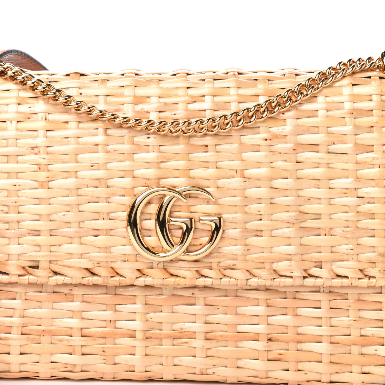 Gucci Glazed Wicker Small Cestino Shoulder Bag Natural 11 of 12
