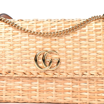 Gucci Glazed Wicker Small Cestino Shoulder Bag Natural 11 of 12