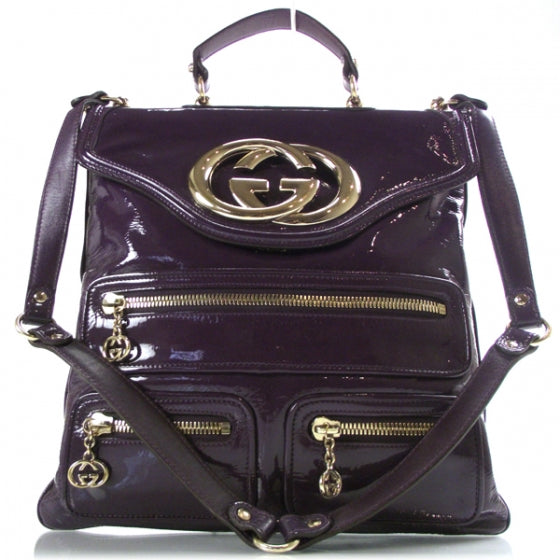 Patent Britt Messenger Bag Purple