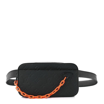 Louis Vuitton Taurillon Monogram Uniformes Solar Ray Soft Pochette Volga Belt Bag Black 1 of 10